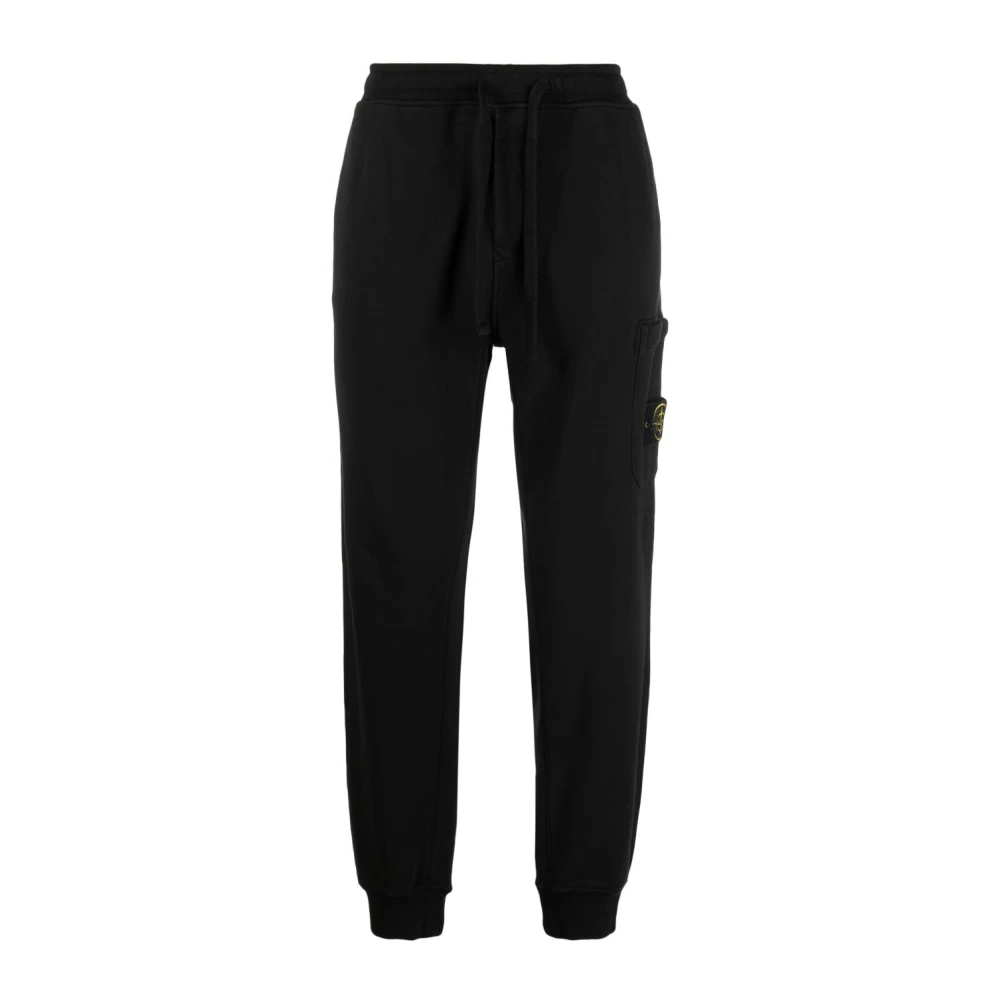 Stone Island Black Joggers - Male - Sweatpants - S - Trousers