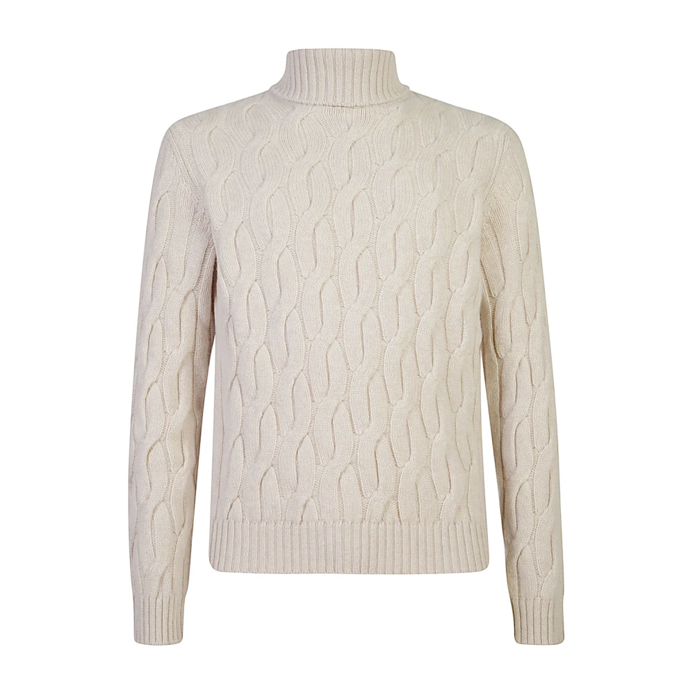 Zanone Crème Kabelgebreide Coltrui Beige Heren