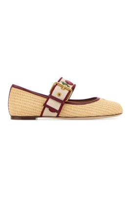 Mary-Jane Bribri Raffia Ballerina
