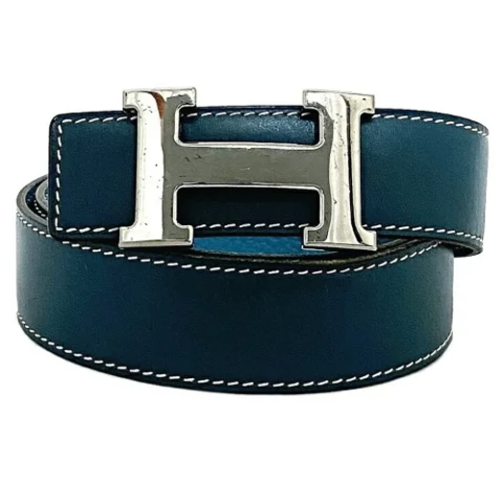 Hermès Vintage Pre-owned Leather belts Blue Dames