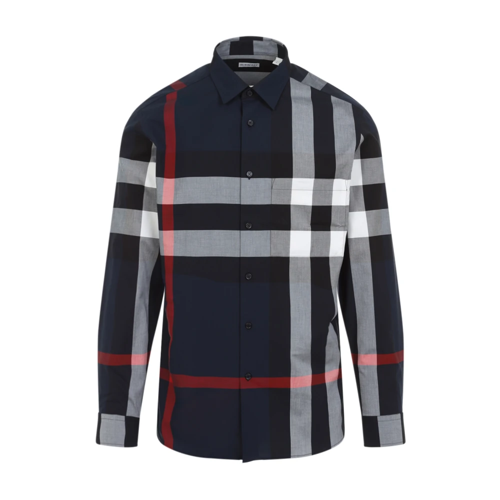 Burberry Blauw Overhemd voor Mannen Multicolor Heren