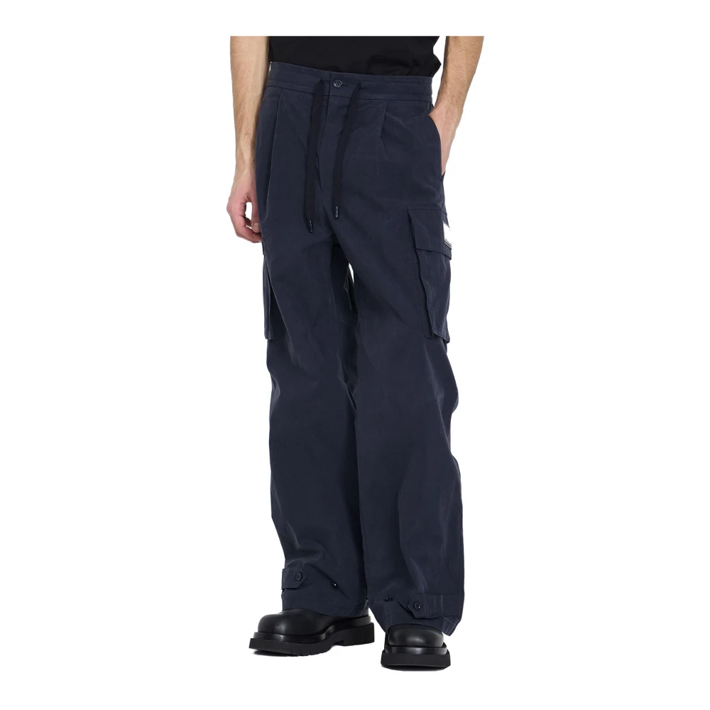 Dolce & Gabbana Cargo Joggingbroek met Logo Plaque Blue Heren