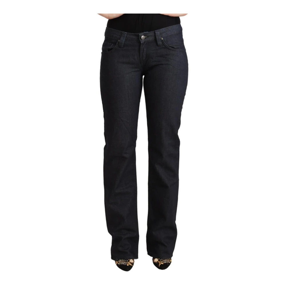 Exte Low Waist Straight Denim Jeans - Female - Straight Fit Jeans - Blue - W27 - Jeans