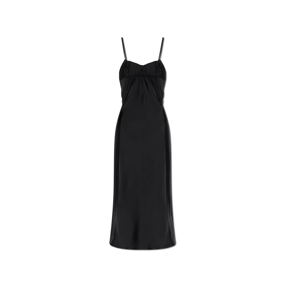 Jil Sander Jurk met decoratieve drapering Black Dames