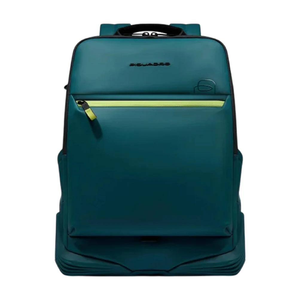 Piquadro Men's Green Water-Resistant 15.6" Computer Backpack