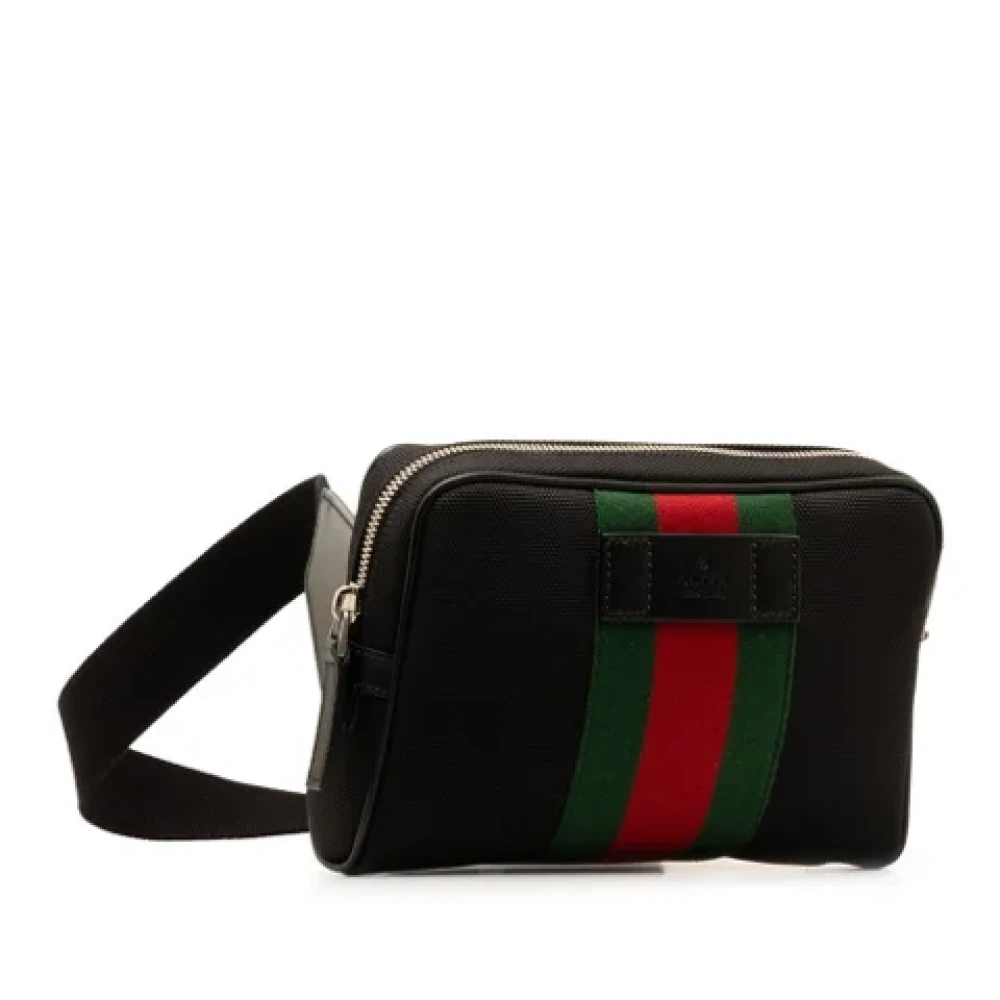 Gucci Vintage Pre-owned Canvas crossbody-bags Black Dames