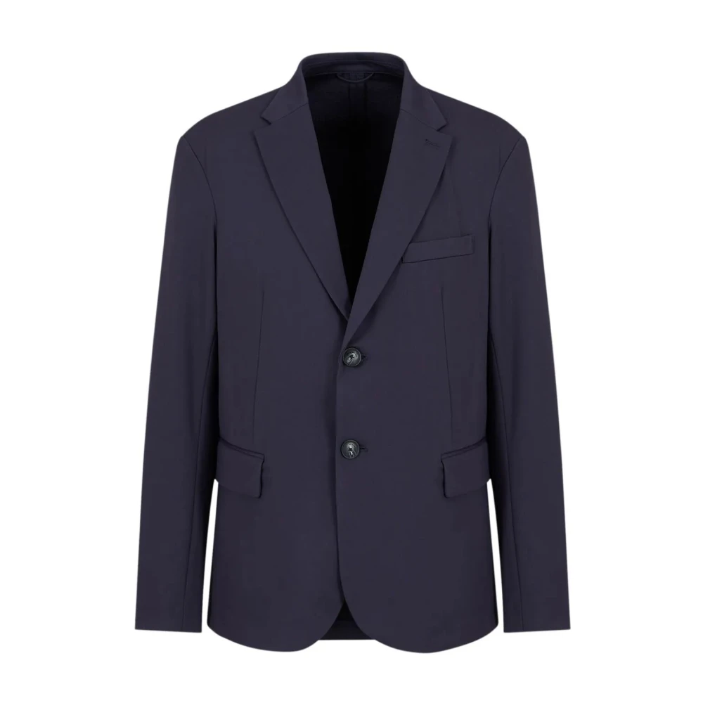 Emporio Armani Blauwe Jas voor Mannen Blue Heren