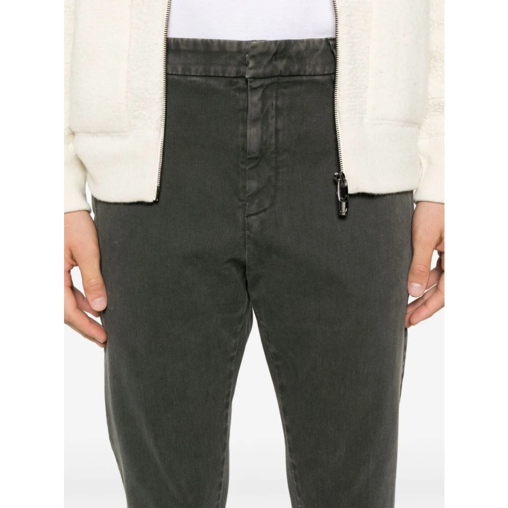 Dondup Gestructureerde Grijze Broek met Taps Toelopende Pijp Gray Heren