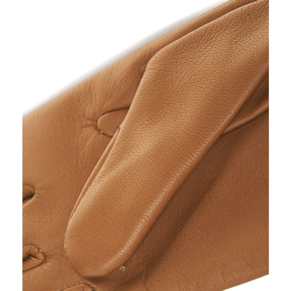 Orciani Bruin Leren Handschoenen Stijlvol Accessoire Brown Dames