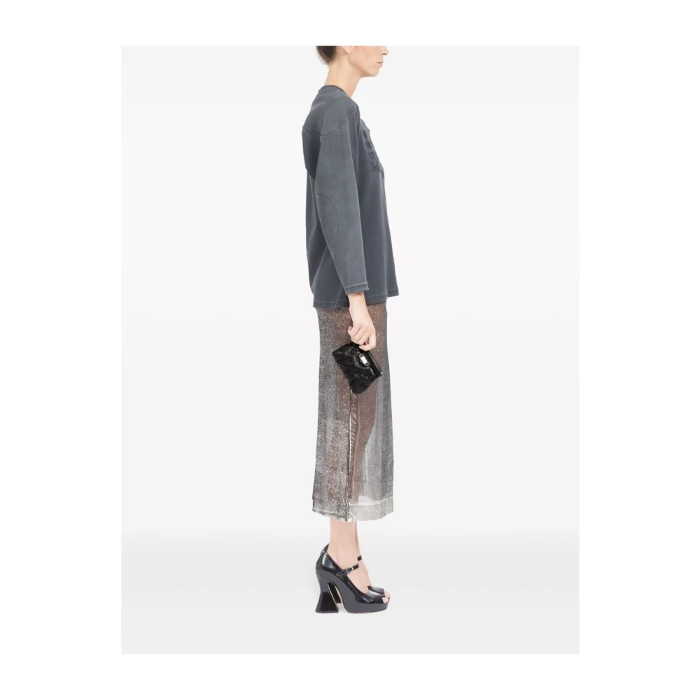 Maison Margiela Gewatteerde Zwarte Schoudertas met Ketting Black Dames