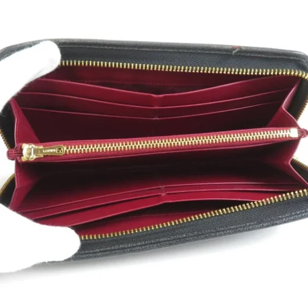 Loewe Pre-owned Leather wallets Black Dames