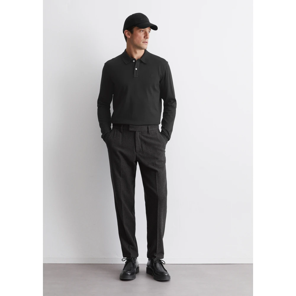 Marc O'Polo Gewone poloshirt Black Heren