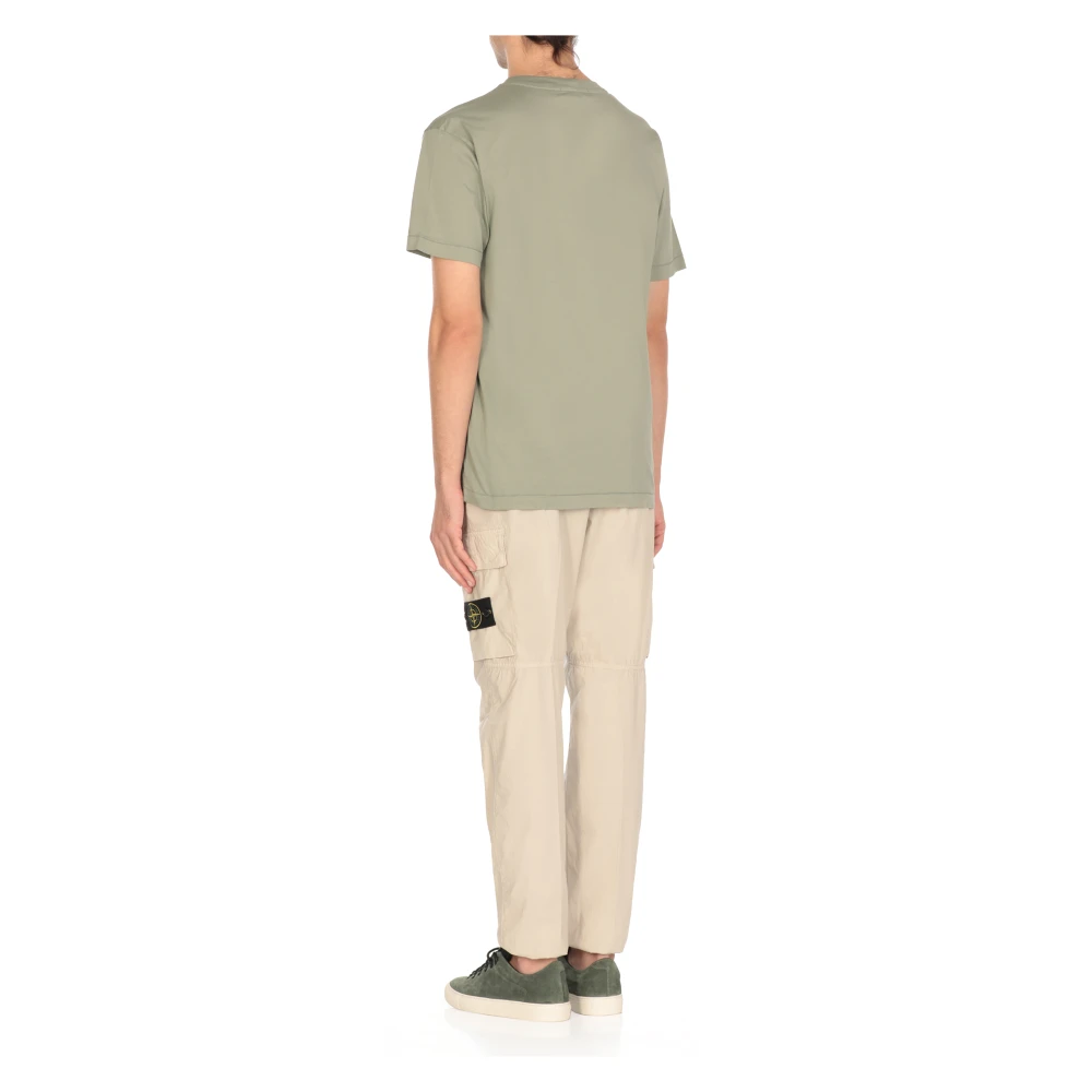 Stone Island Groen Katoenen T-shirt met Logopatch Green Heren