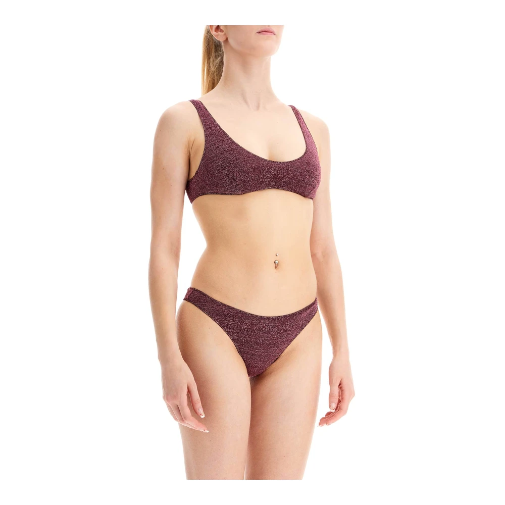 Oseree Luminous Bikini Set met Lurex Purple Dames