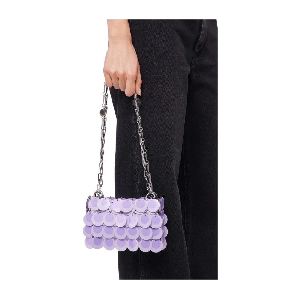 Paco Rabanne Paarse Schoudertas met Elegant Design Purple Dames
