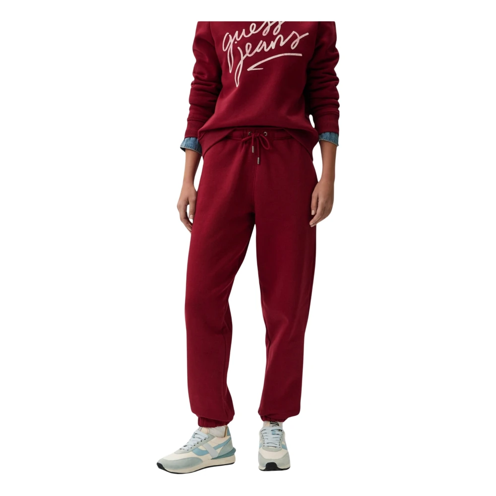 Guess Women's Red Sweatpants, Xs, Mini Label Jogger