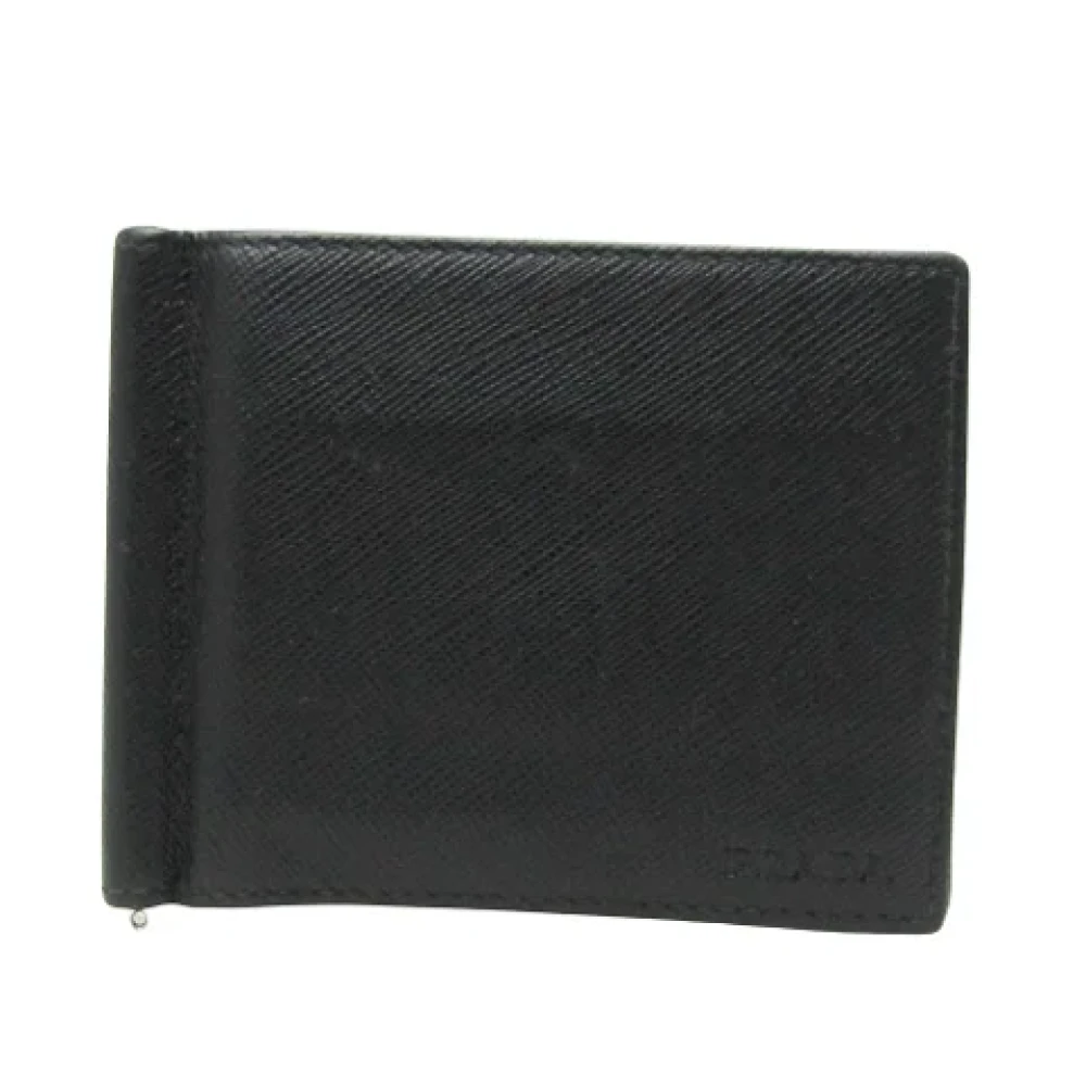 Prada Vintage Pre-owned Leather wallets Black Heren