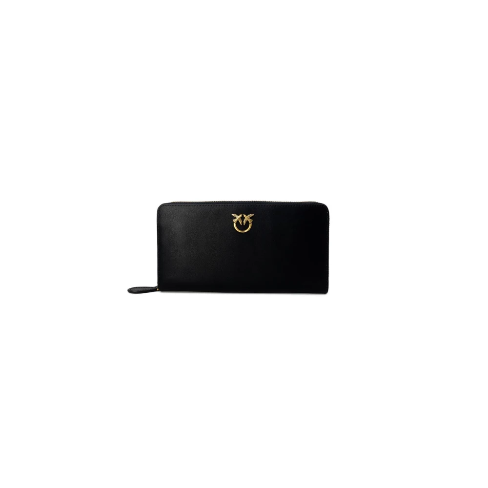 Pinko Women's Black Love Birds Zip Wallet