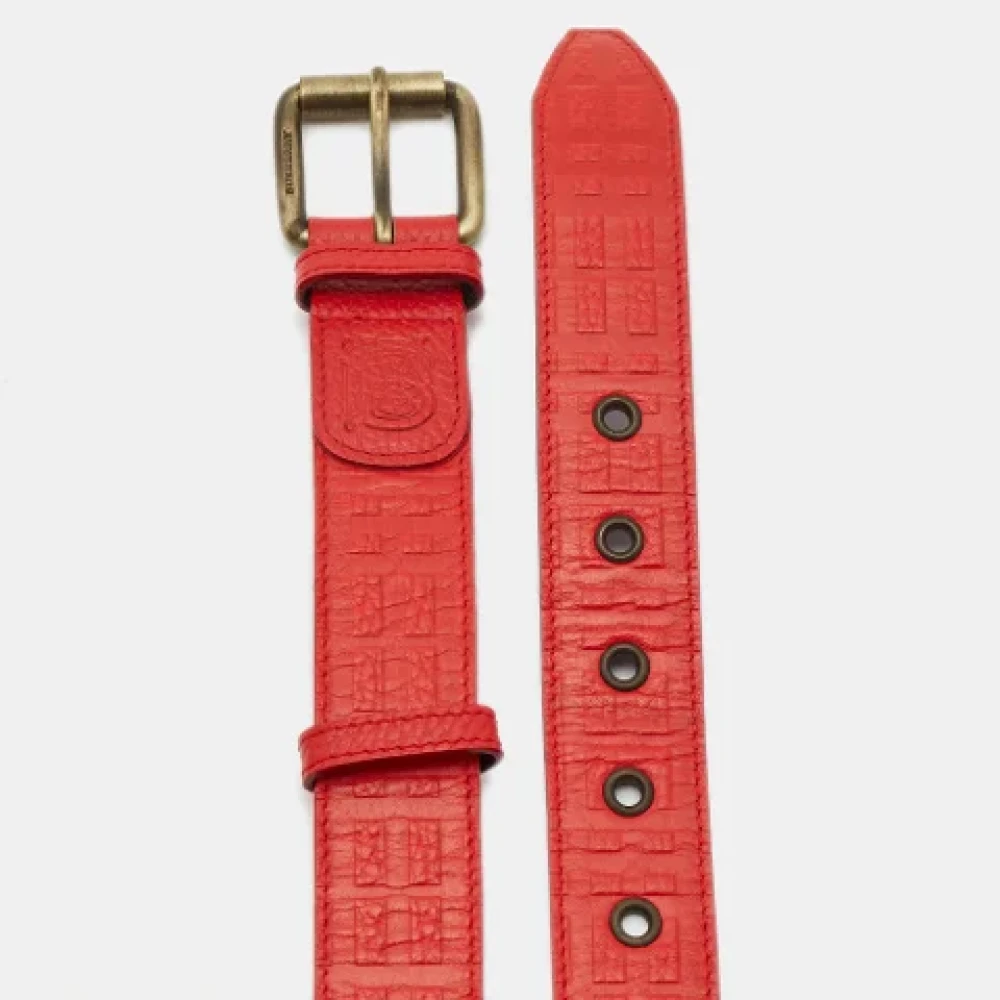 Burberry Vintage Pre-owned Leather belts Red Dames