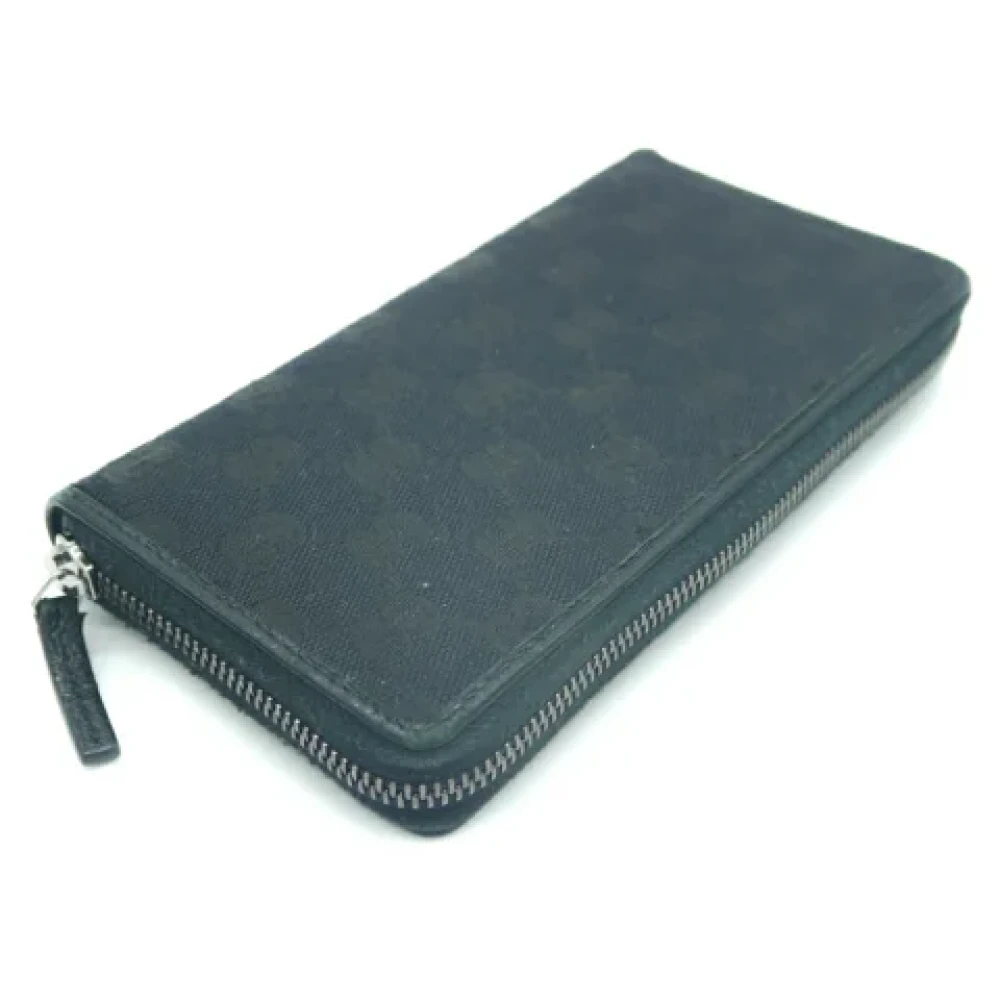 Gucci Vintage Pre-owned Canvas wallets Black Dames