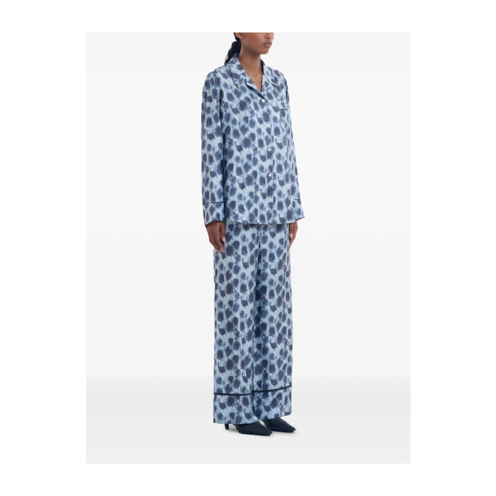 Marni Gedrukte Grijze Broek Multicolor Dames