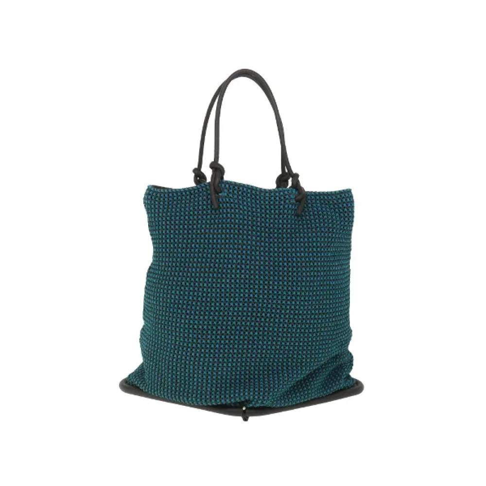Bottega Veneta Vintage Pre-owned Nylon handbags Blue Dames