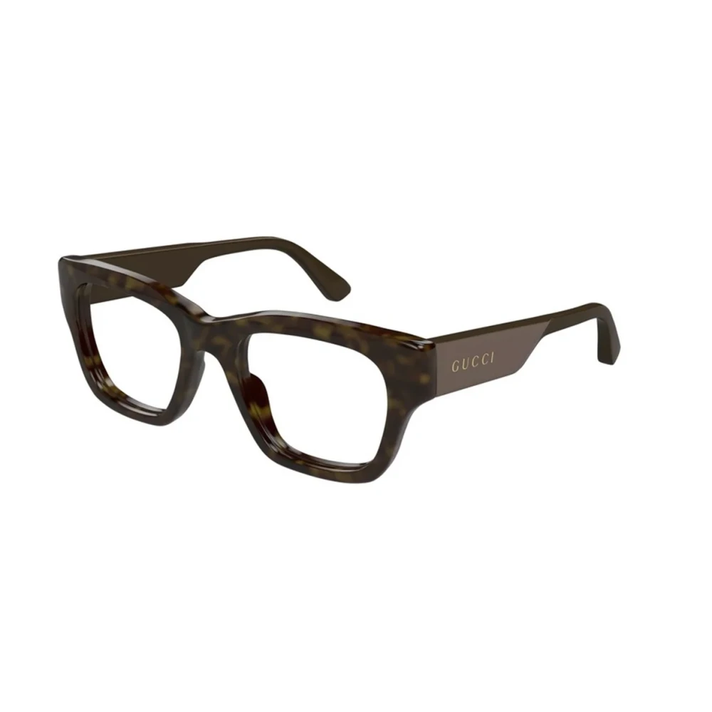 Gucci Men's Brown Glasses, 52 Mm, Square Optical Frame