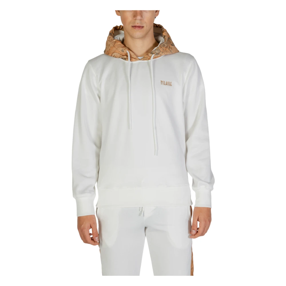 Alviero Martini 1a Classe Witte Bedrukte Hoodie Sweatshirt Herfst Winter White Heren