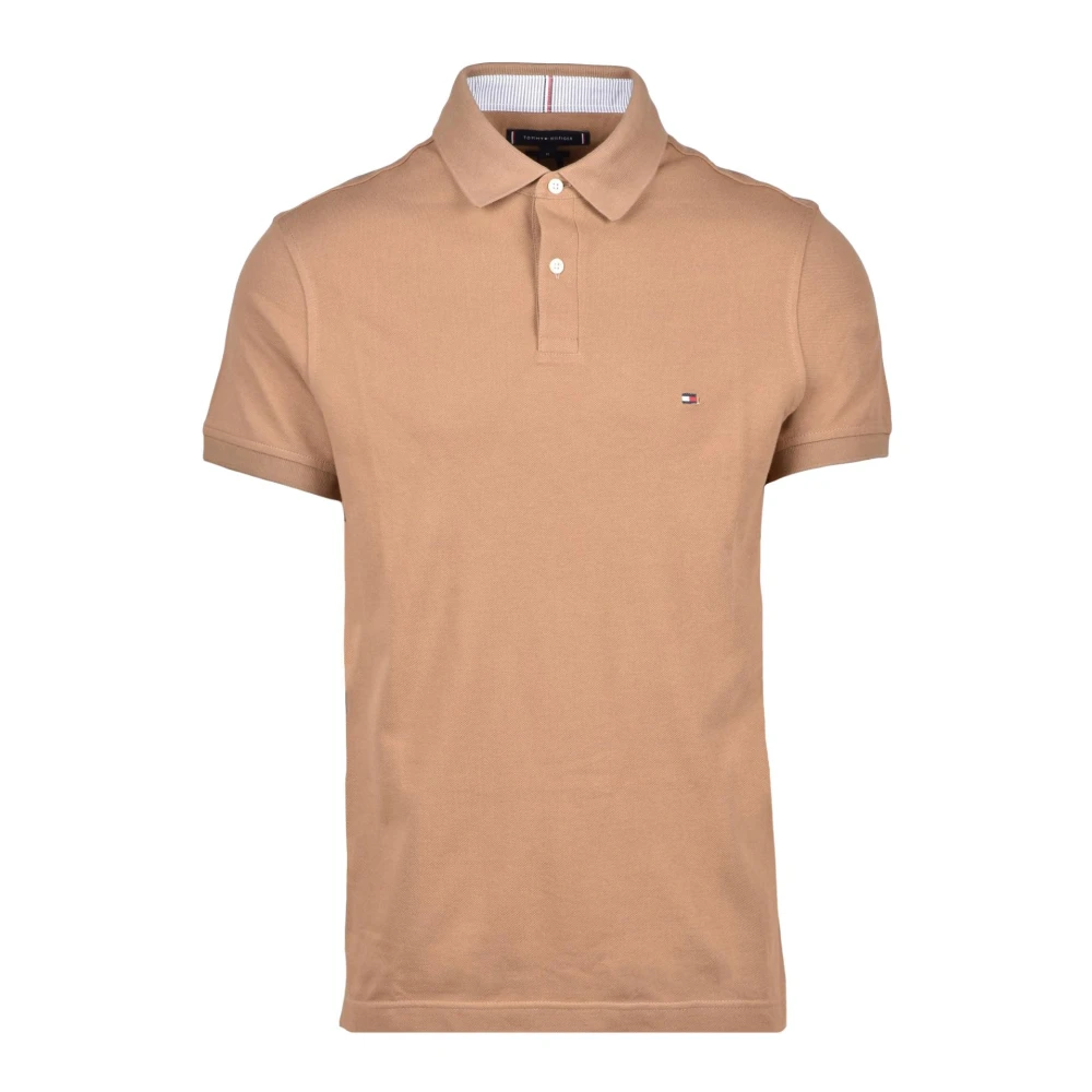 Tommy Hilfiger Katoen Elastaan Polo Shirt Brown Heren