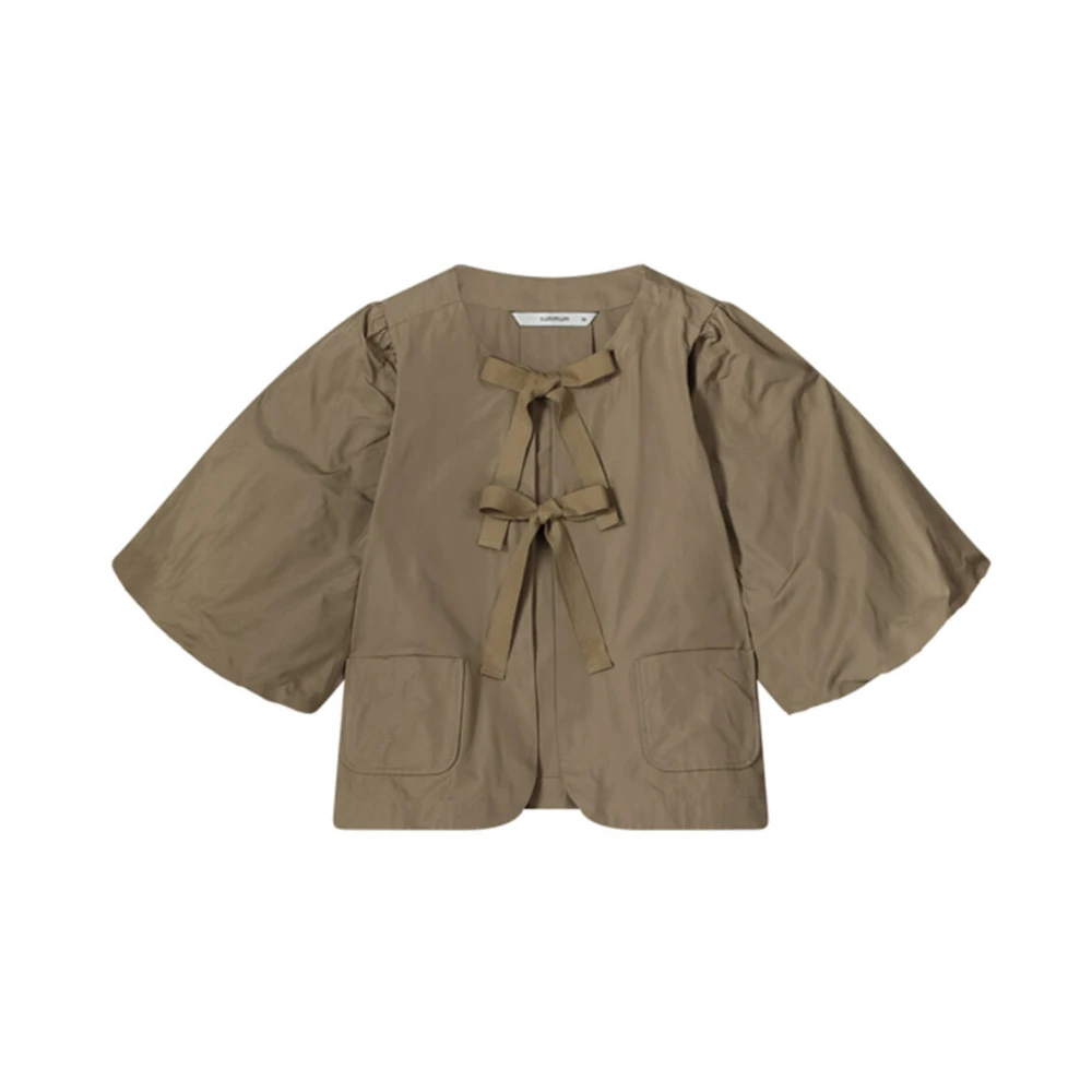 Summum Woman Elegante Blouse Taft Jas Brown Dames