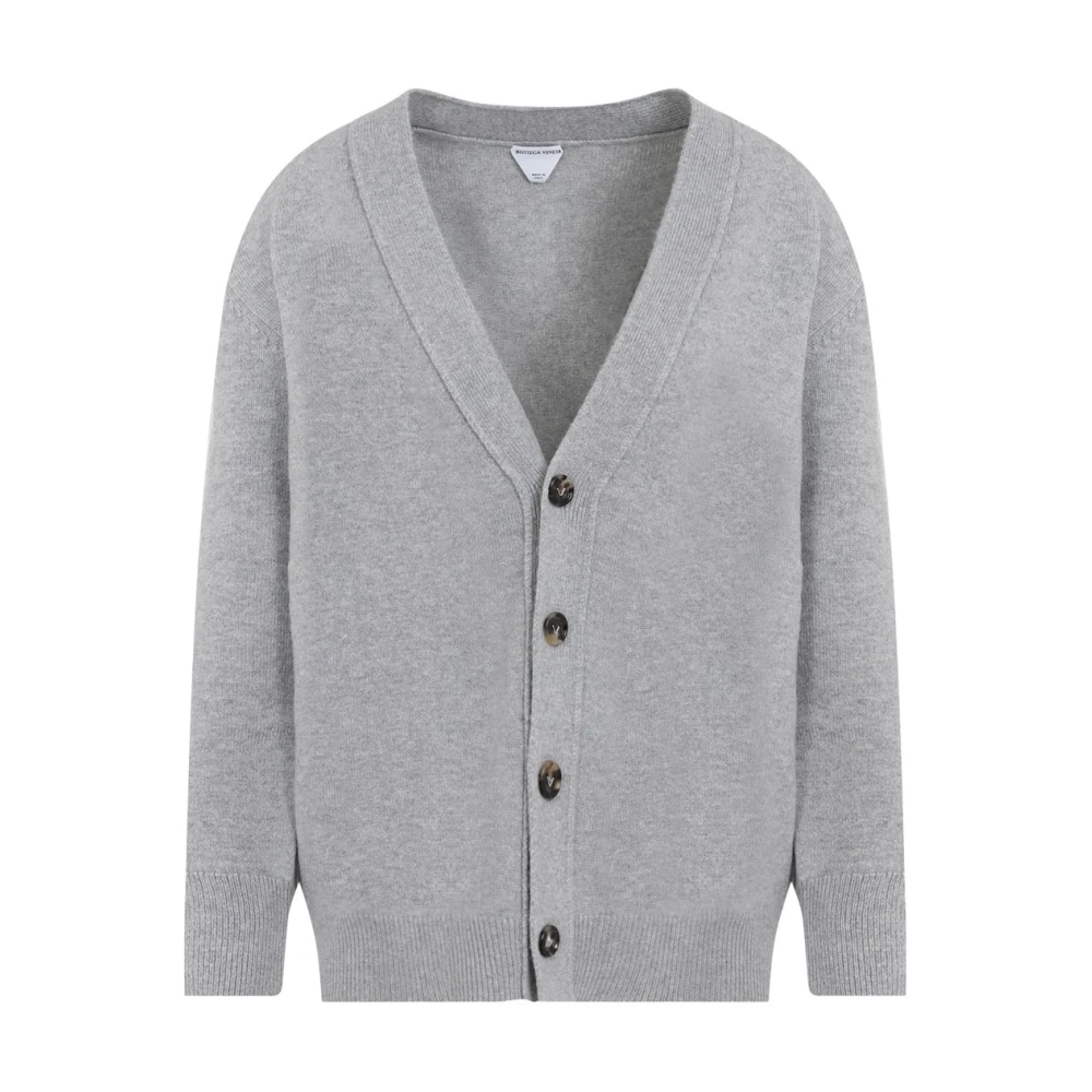 Bottega Veneta Grijze Cashmere V-Hals Vest Gray Dames