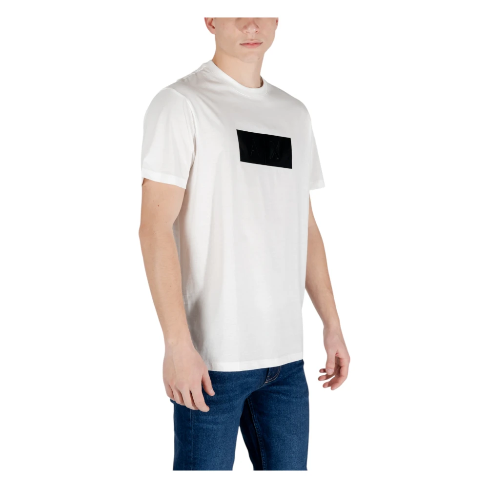 Armani Exchange Korte Mouw T-shirt Lente Zomer Collectie White Heren