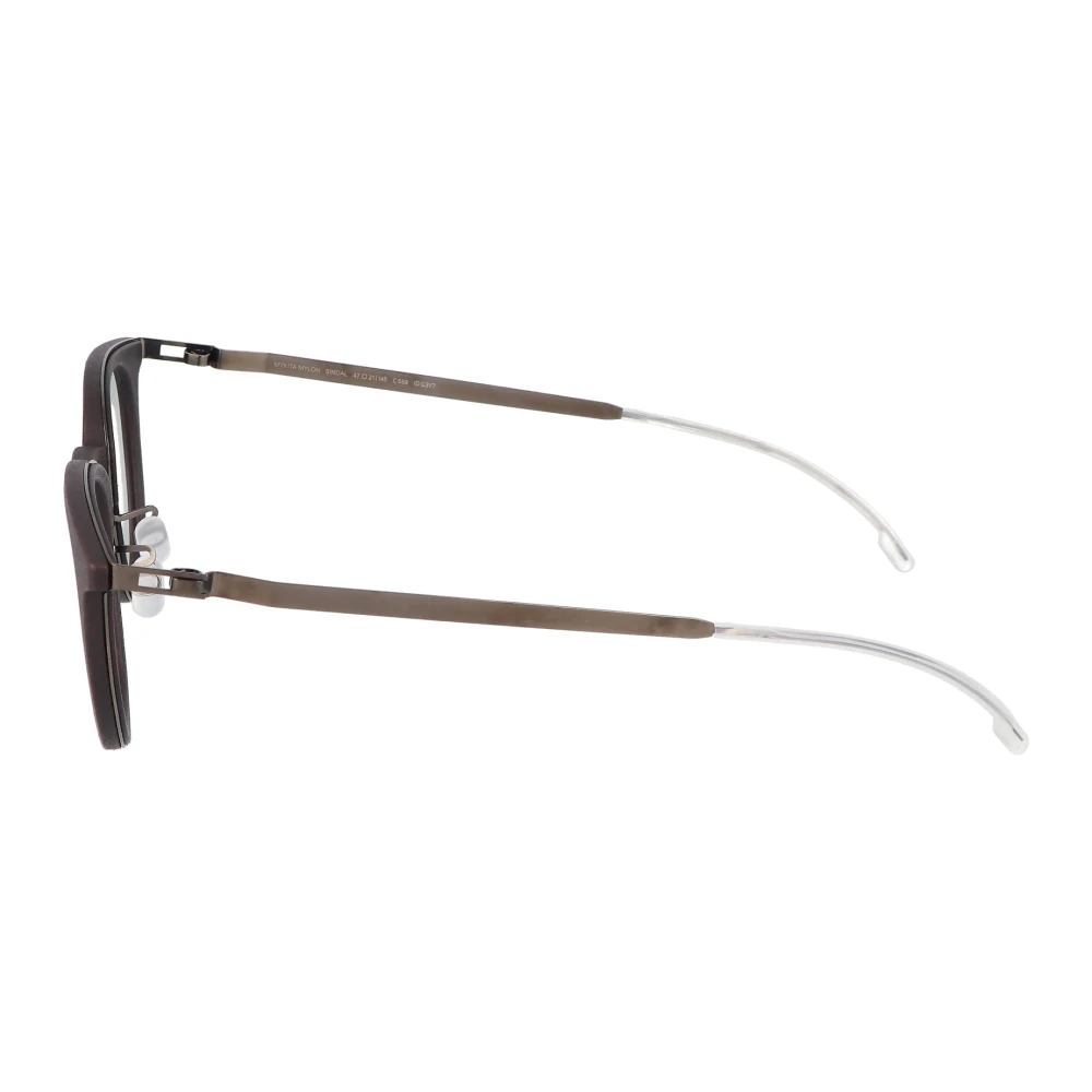 Mykita Moderne ronde metalen montuur bril Gray Unisex