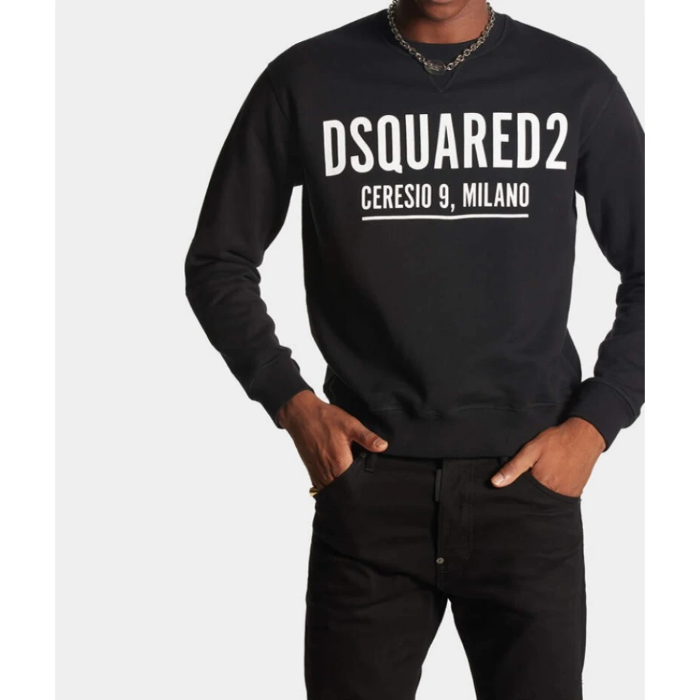 Dsquared2 Icon Ceresio hoodie met verstelbaar trekkoord Black Heren