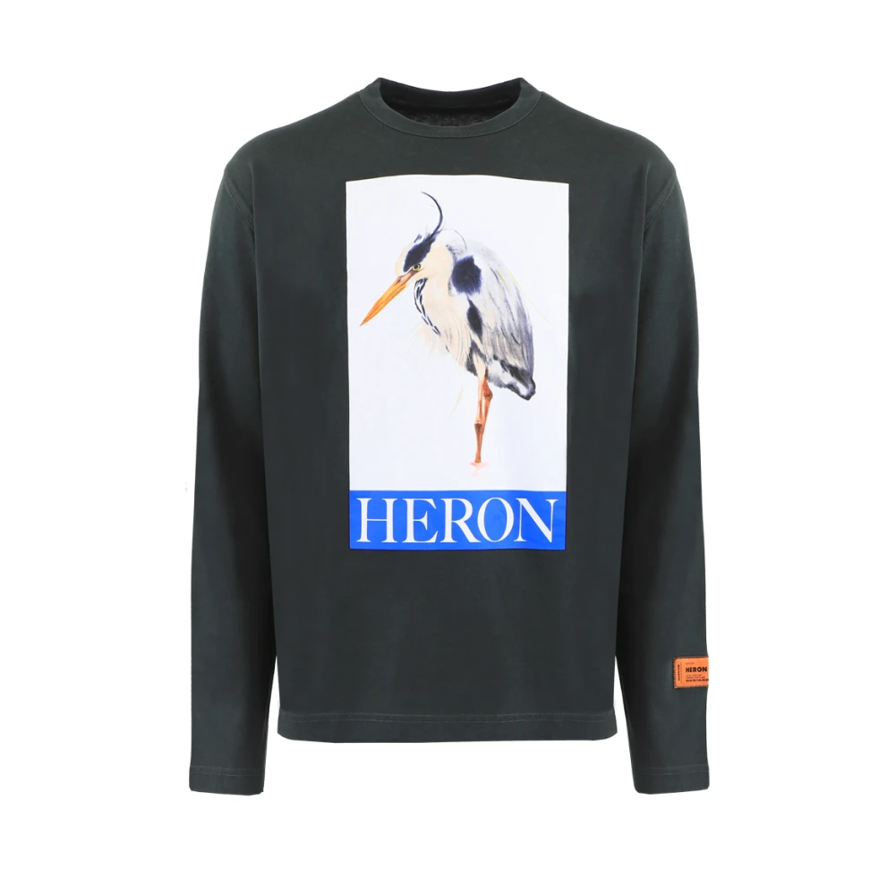 Heron Preston Heren Painted Bird Longsleeve Zwart Black Heren