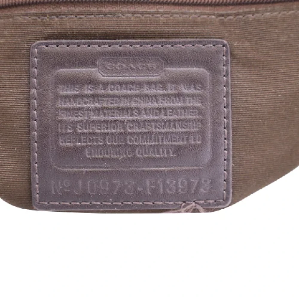 Coach Pre-owned Coated canvas shoulder-bags Brown Dames