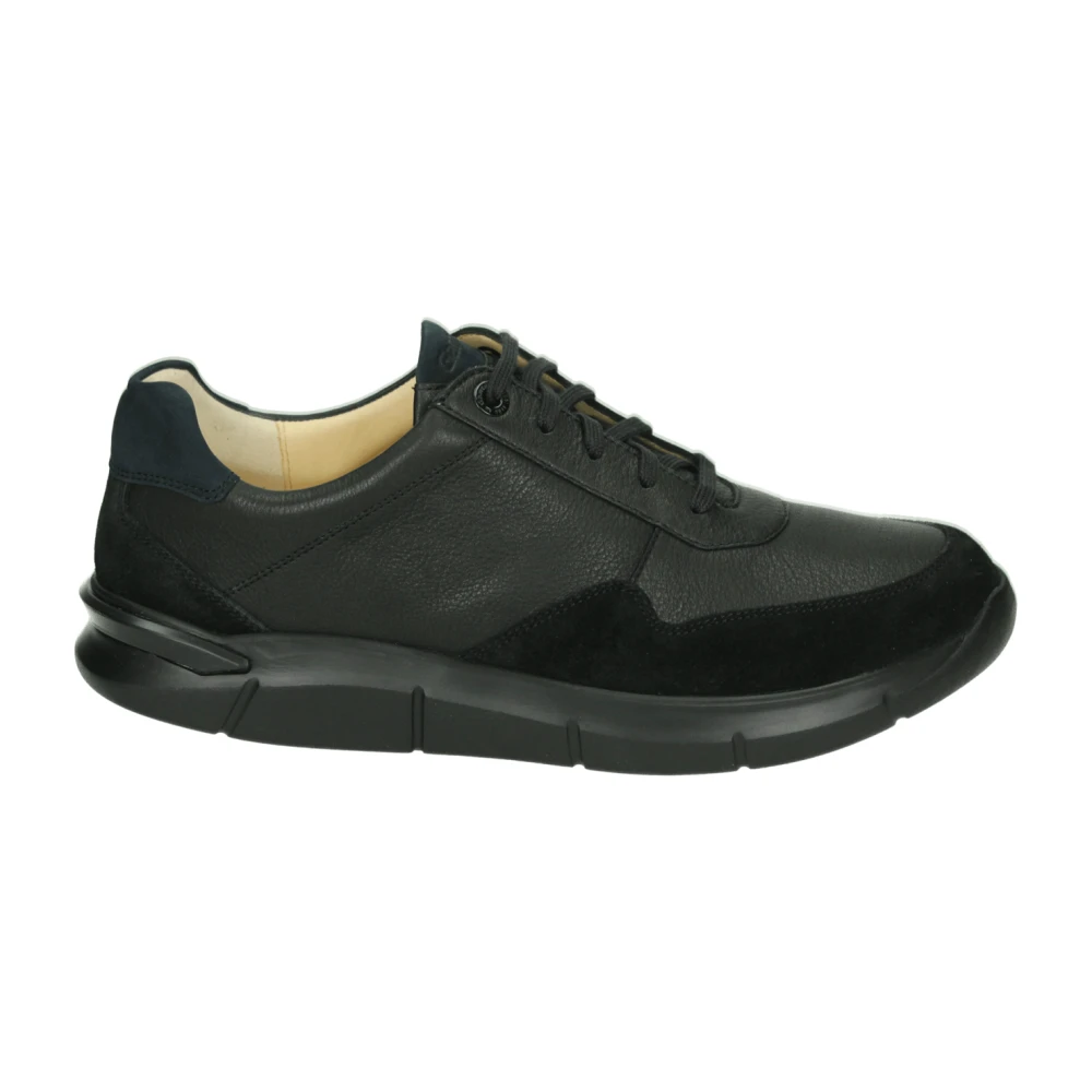 Ganter Casual leren en suède schoenen Heren Schoenen Zwart