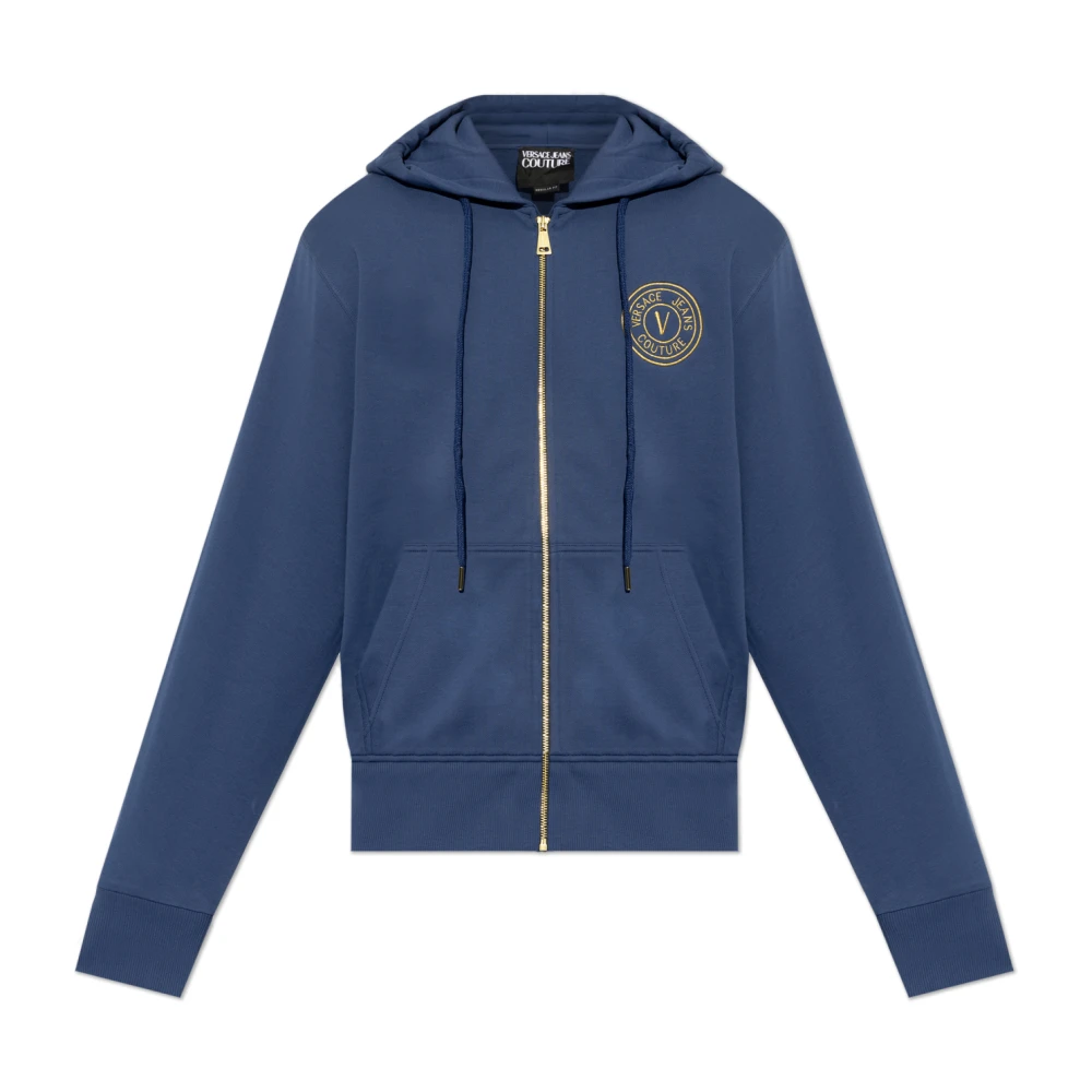 Versace Jeans Couture Rits-sweatshirt Blue Heren