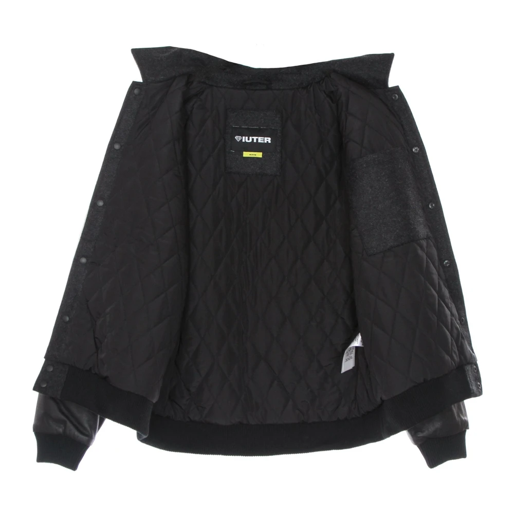 Iuter Zwarte Varsity Jack Leren Mouwen Black Heren