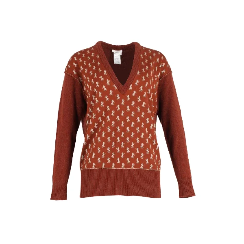 Chloé Pre-owned Wool tops Brown Dames