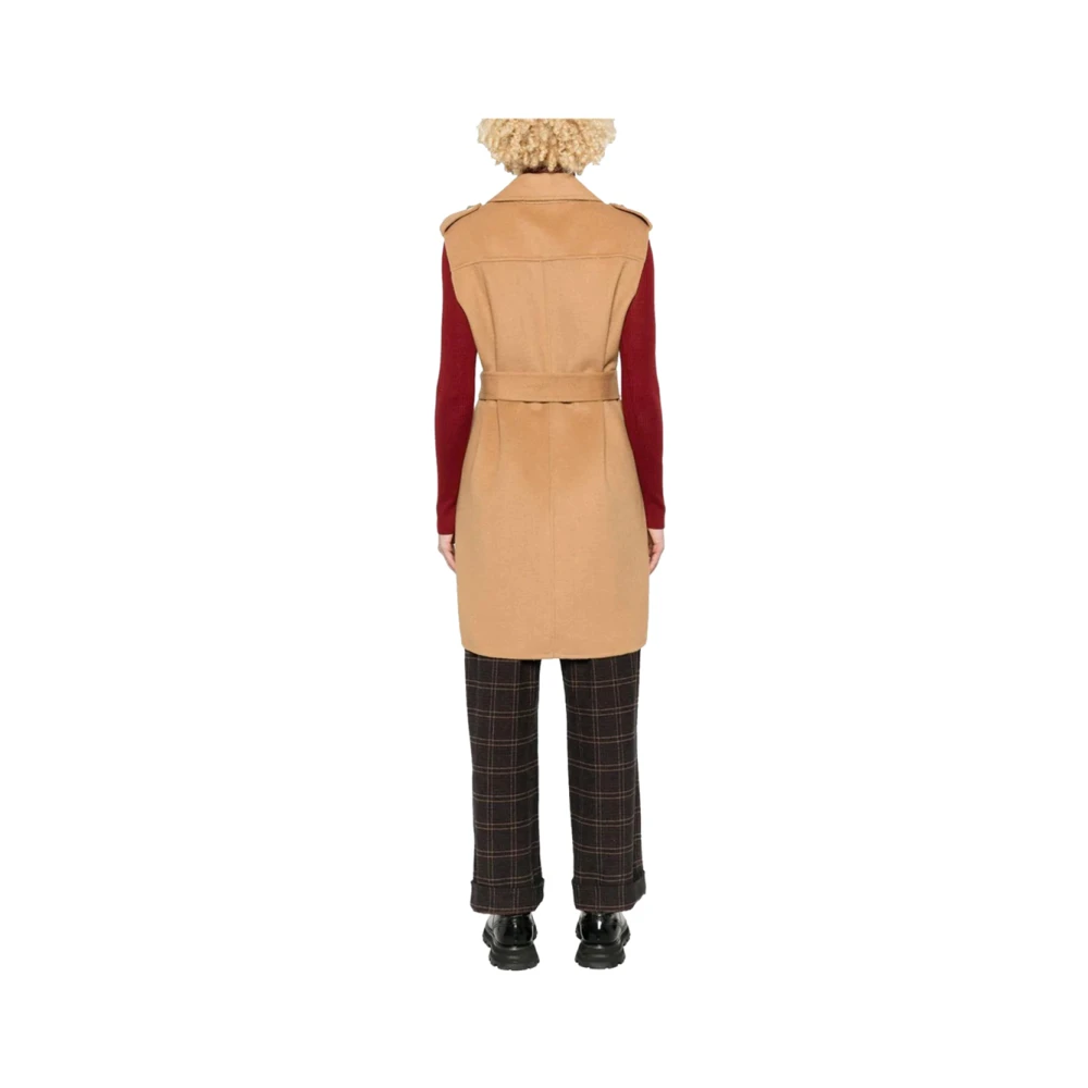 Liu Jo Beige Mouwloos Paillettenjasje Beige Dames