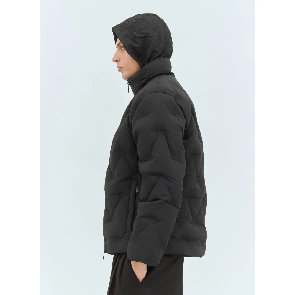 Burberry Gewatteerde Nylon Donsjas met Logo Black Heren