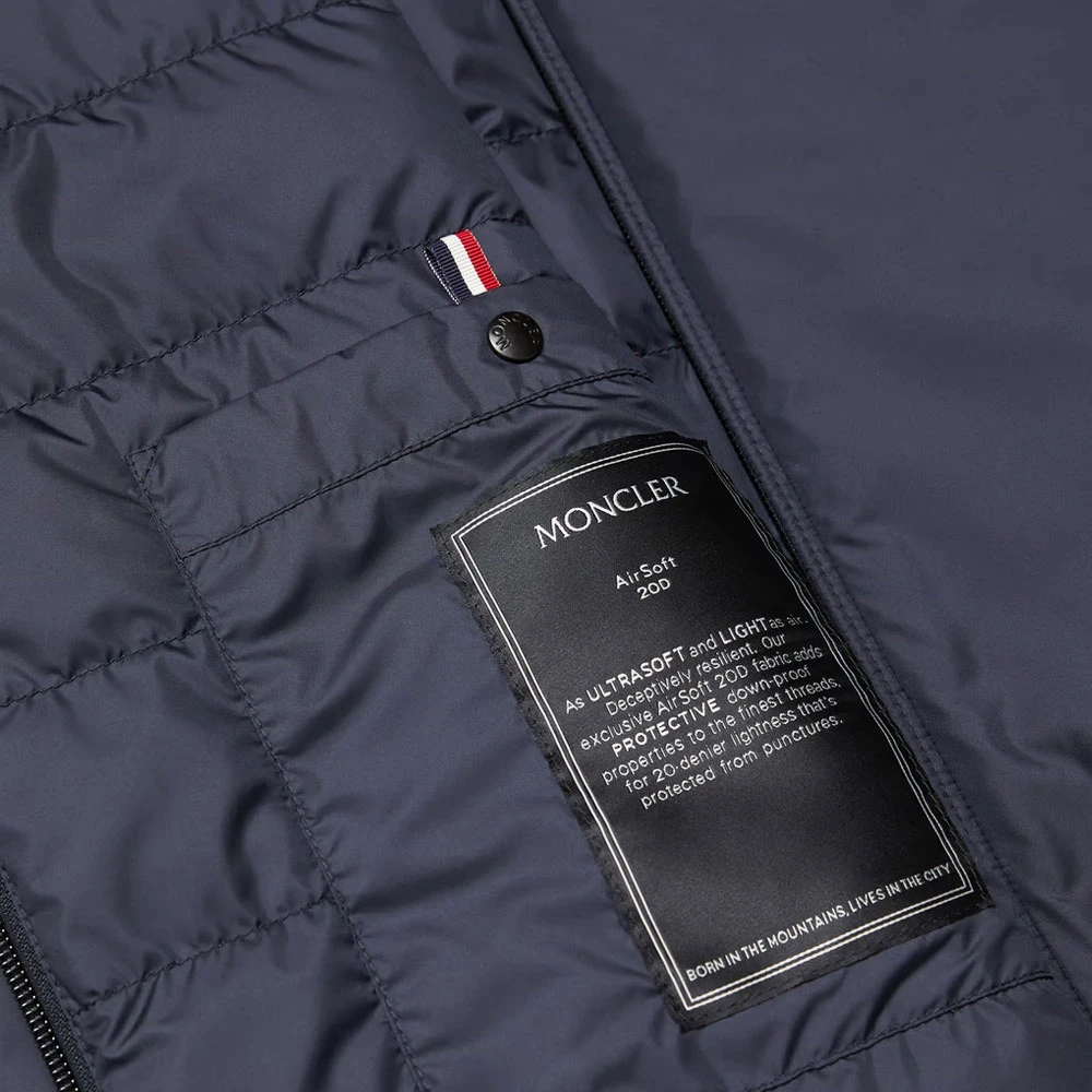 Moncler Korte Navy Donsjas AirSoft Blue Heren