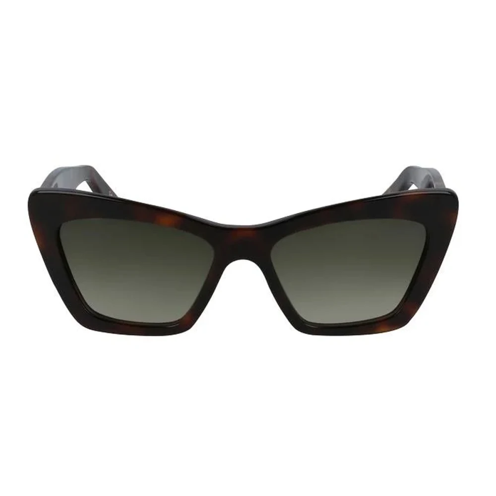 Ferragamo Brown Cat Eye Sunglasses With Acetate Frame - Female - Sunglasses - One Size - Accessories
