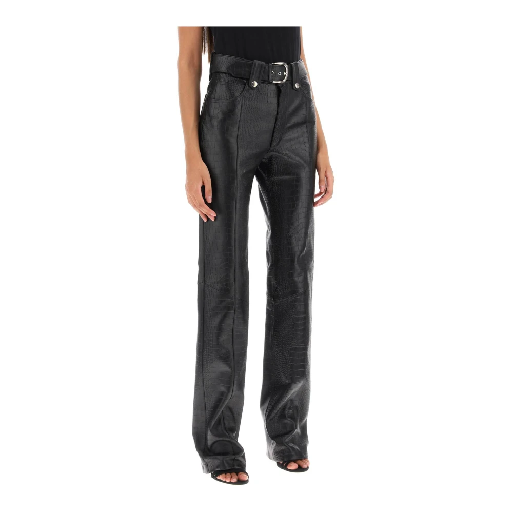 Alessandra Rich Straight Trousers Black Dames