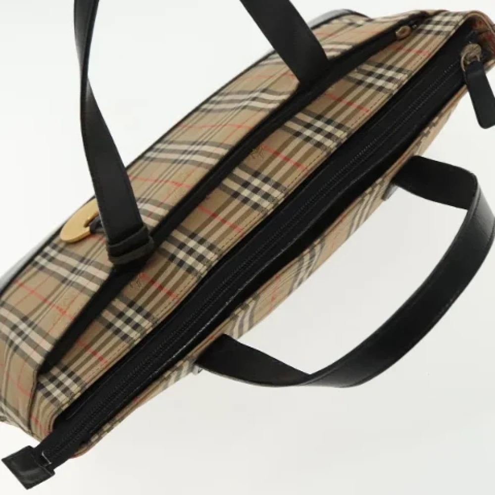 Burberry Vintage Pre-owned Canvas handbags Beige Dames