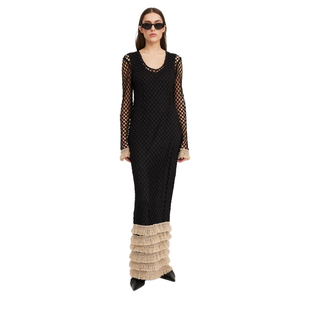 By Malene Birger Gehaakte Maxi Jurk By Herenne Birger Black Dames