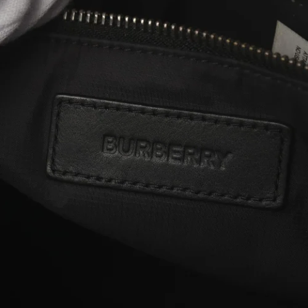 Burberry Vintage Pre-owned Leather totes Black Dames