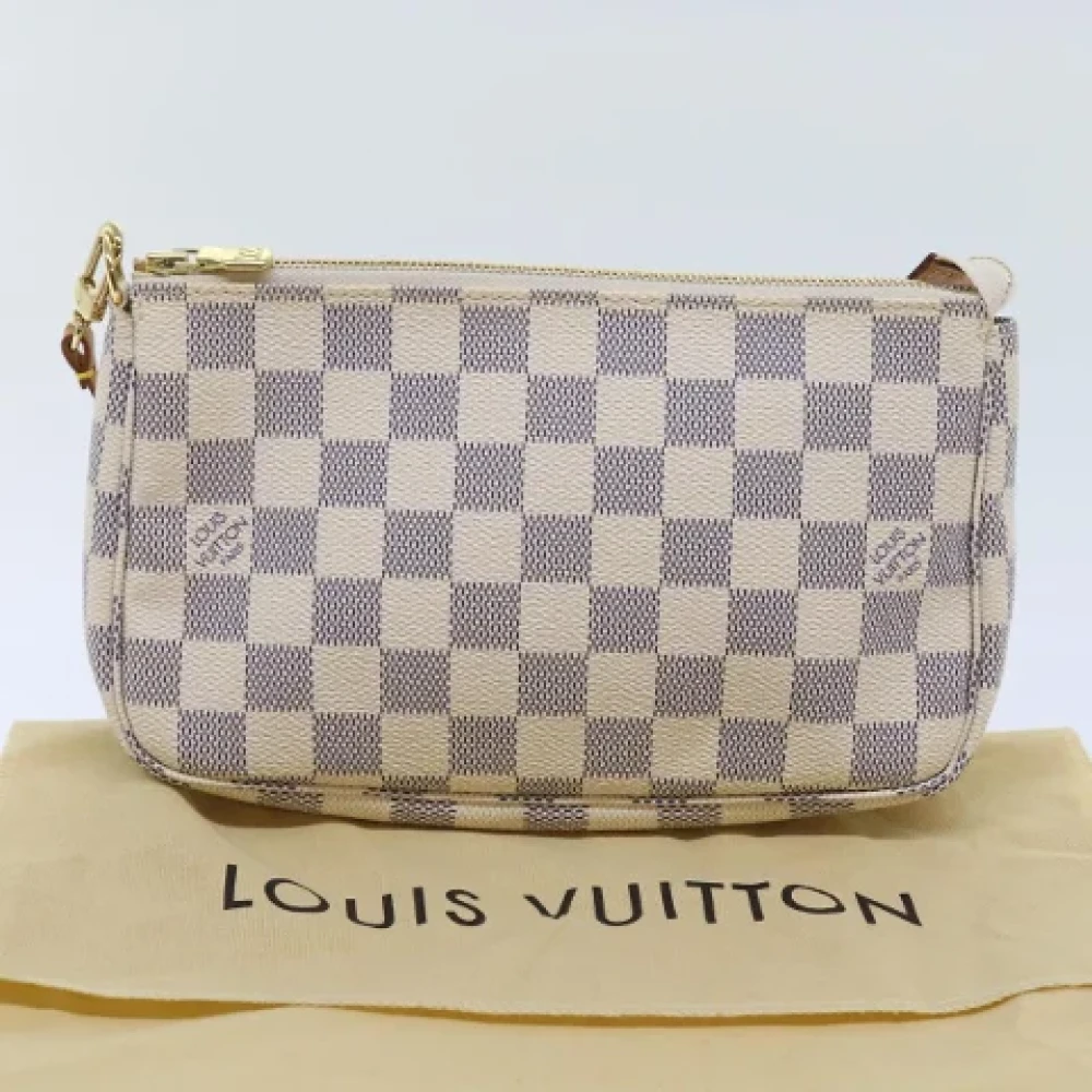 Louis Vuitton Vintage Pre-owned Canvas clutches Beige Dames
