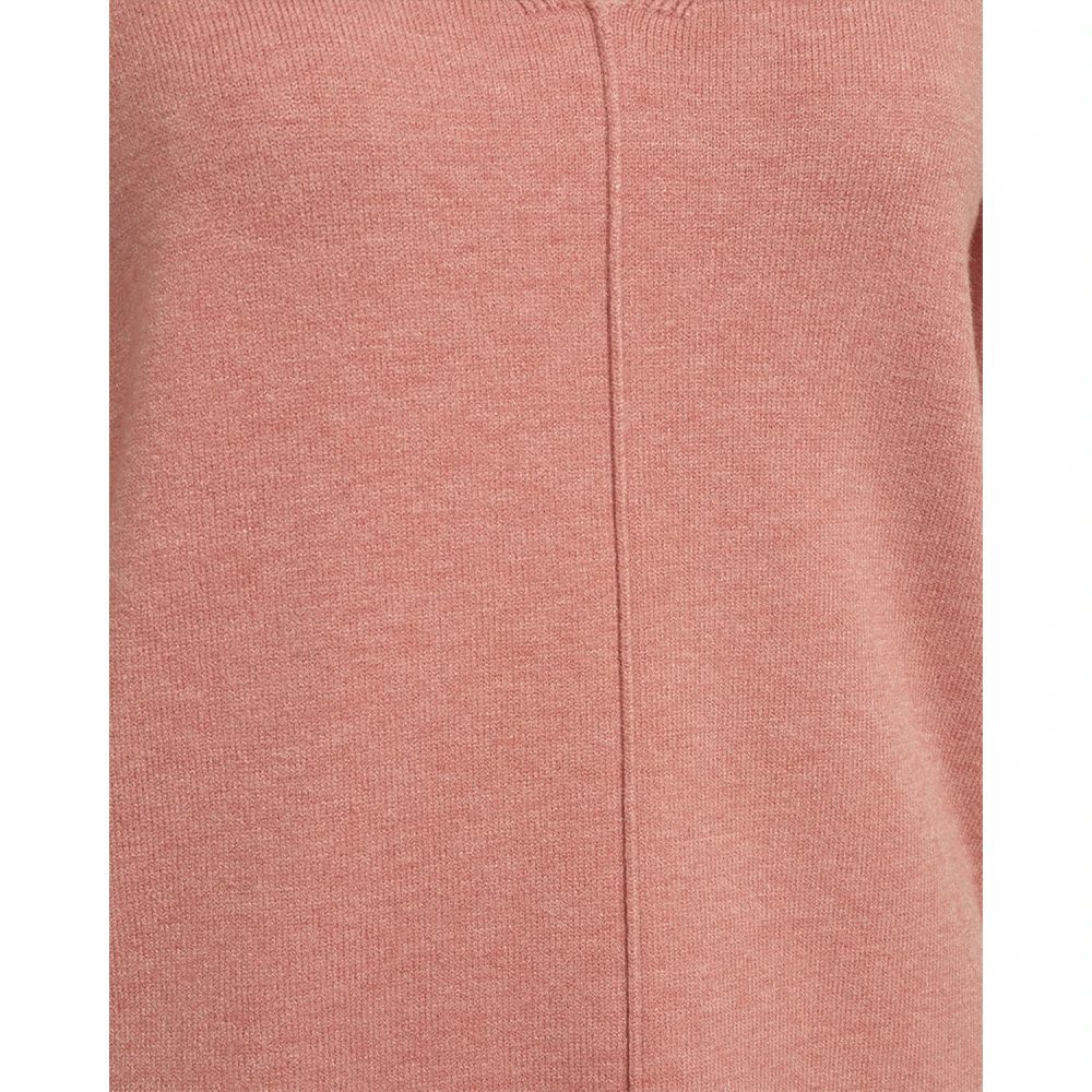 Freequent Zachte Gebreide V-Hals Trui Roze Pink Dames